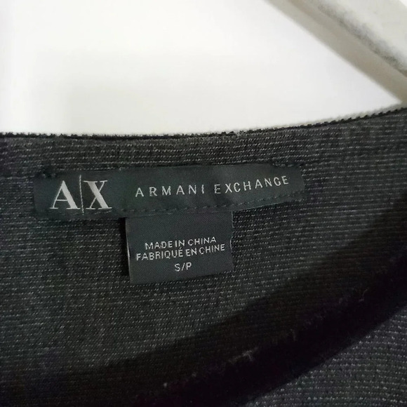 Armani Exchange Dress Women's Size Small Gray Black Knee Length 3/4 Sleeve - Picture 3 of 12